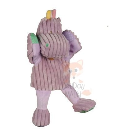  les doubambins marionnette hippopotame violet vert 